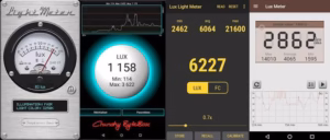 luxmètre mobile (application gratuite)