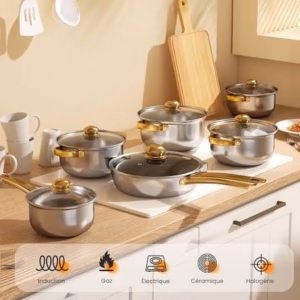 Batterie de cuisine compatible induction