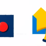 Suprematist abstract painting in the style of Kazimir Malevich featuring a large round emergency alert button beside an electric power plug and a warning siren. Minimalist composition of bold navy blue and vibrant yellow geometric shapes on a stark white background. Flat textures, sharp edges, avant-garde electrical concept, no humans, no text, no lettering.