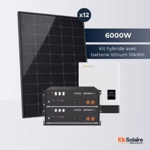 Kit solaire avec batterie d'îlotage