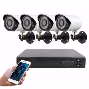 Kit vidéosurveillance filaire 4 caméras avec enregistreur NVR