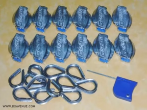 kit de fixation d'antenne renforcé avec haubans