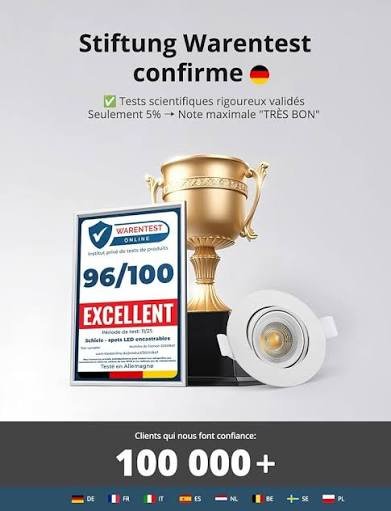 Spot LED encastré certifié IC