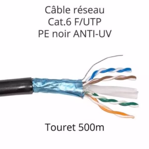 Câble réseau Cat.6 extérieur anti-UV