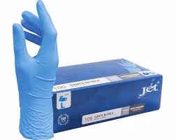 Gants nitrile jetables (boîte de 100)