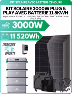 kit solaire plug and play avec batterie intégrée