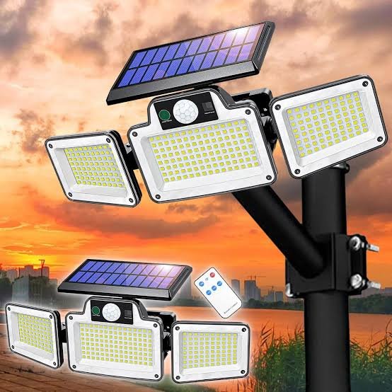 Lampe murale solaire LED étanche IP65 6000K avec détecteur de mouvement