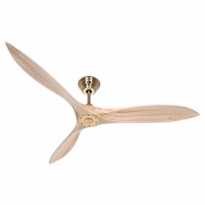 Ventilateur de plafond Eco Airscrew 152 cm Laiton Bois Naturel